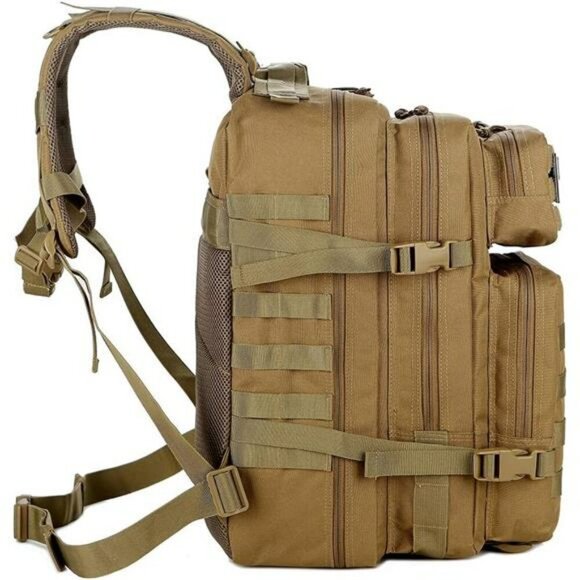 QTQY 45L Tactical Backpack Molle Military Hiking Bug Out Bag Waterproof - Picture 3 of 7